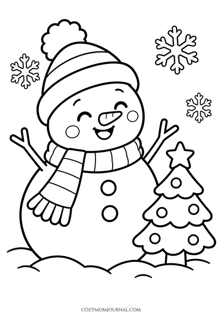 cute christmas coloring pages