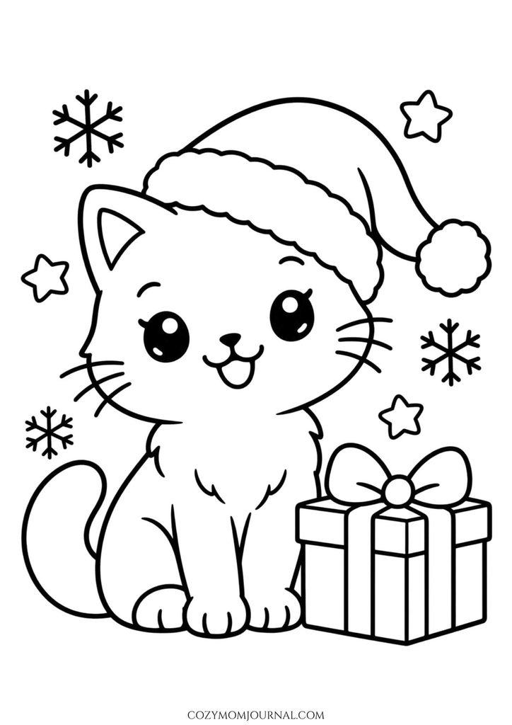 cute christmas coloring pages