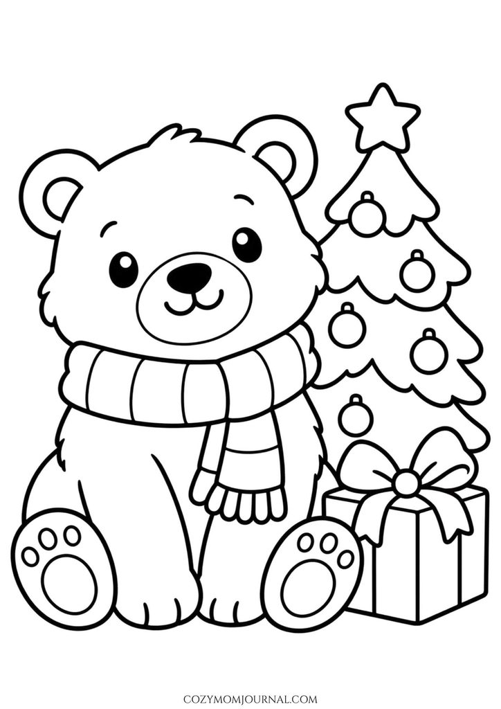 cute christmas coloring pages