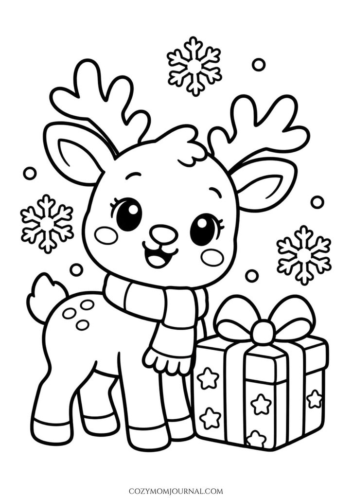 cute christmas coloring pages