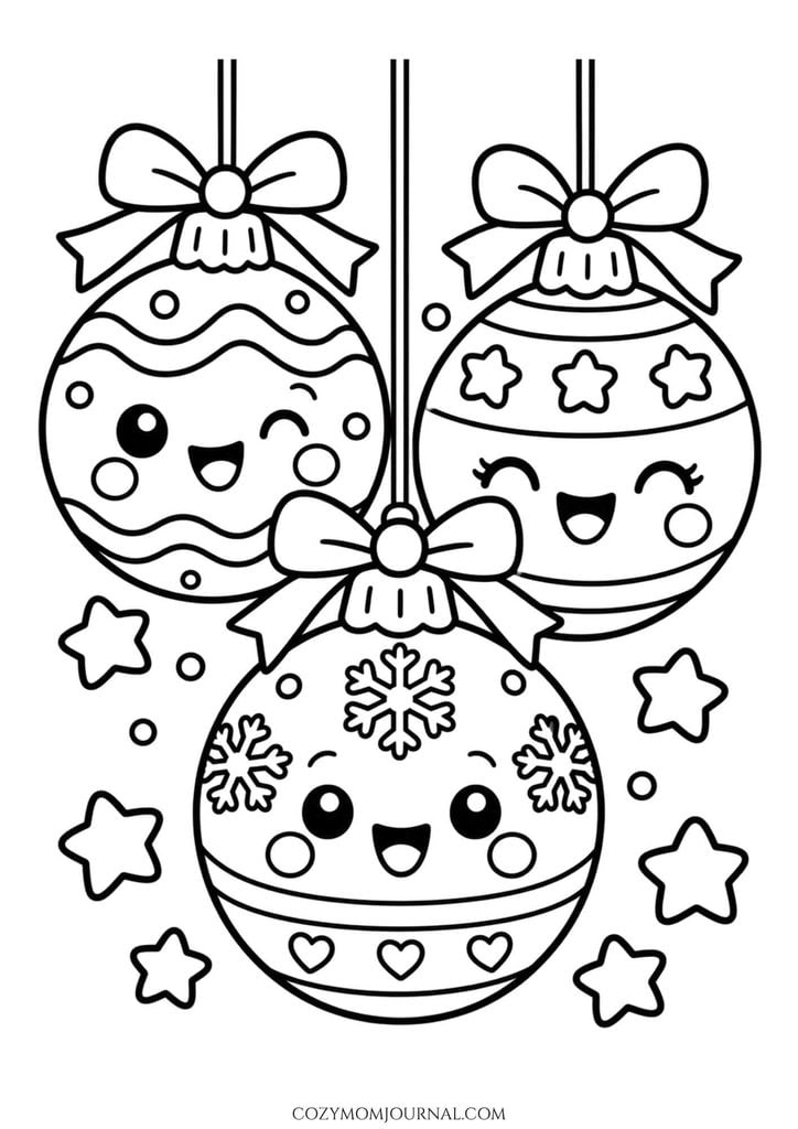 cute christmas coloring pages
