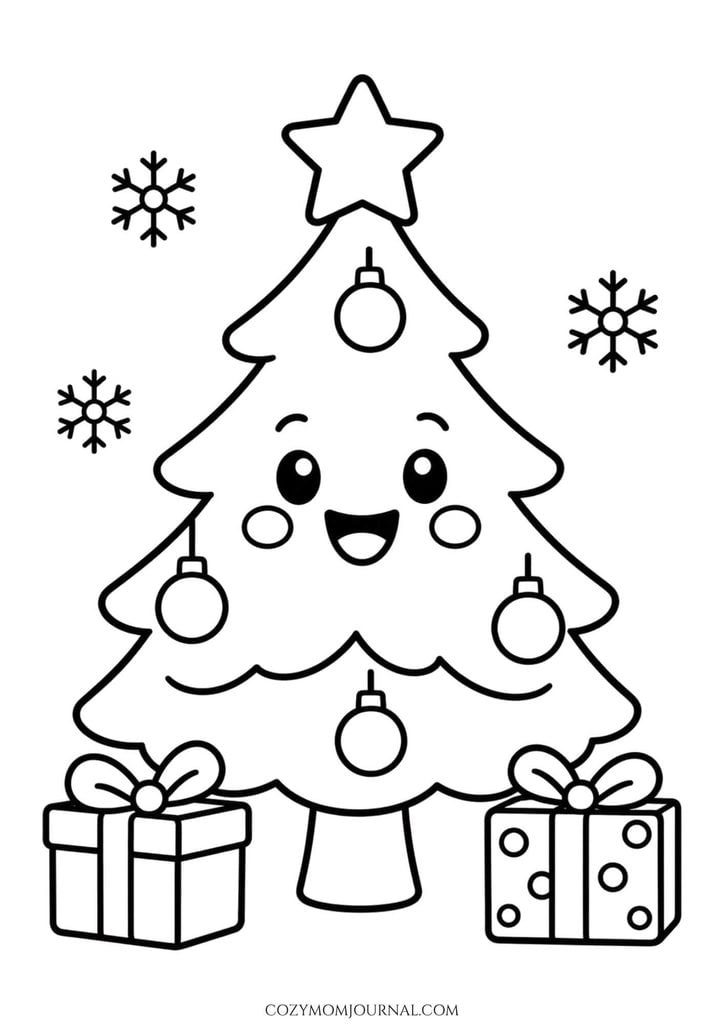 cute christmas coloring pages