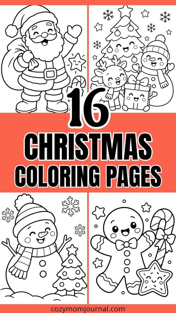 cute Christmas coloring pages