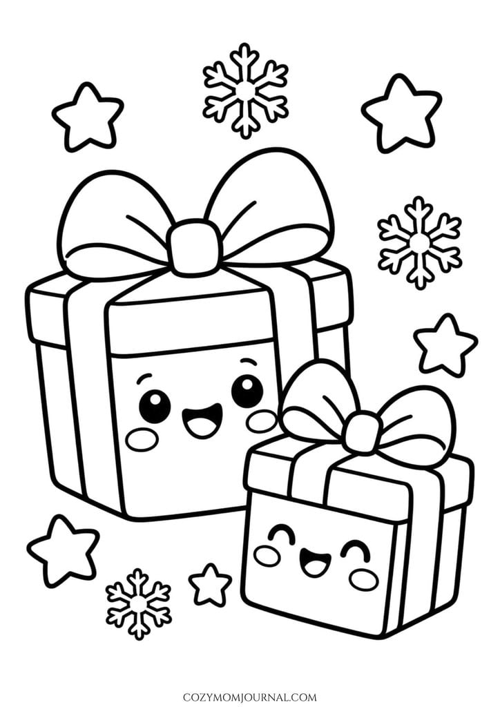 cute christmas coloring pages