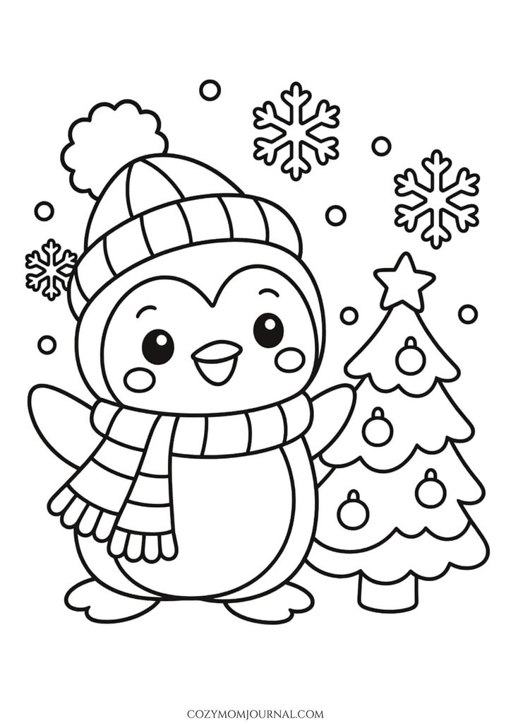 cute christmas coloring pages