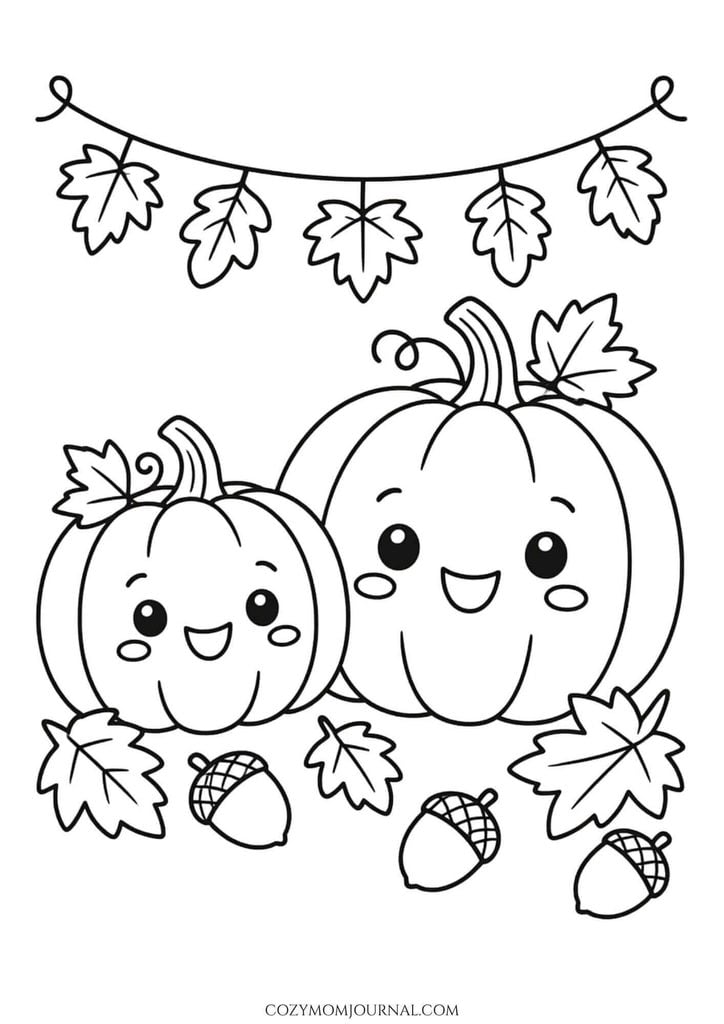 Cute Thanksgiving Coloring Pages
