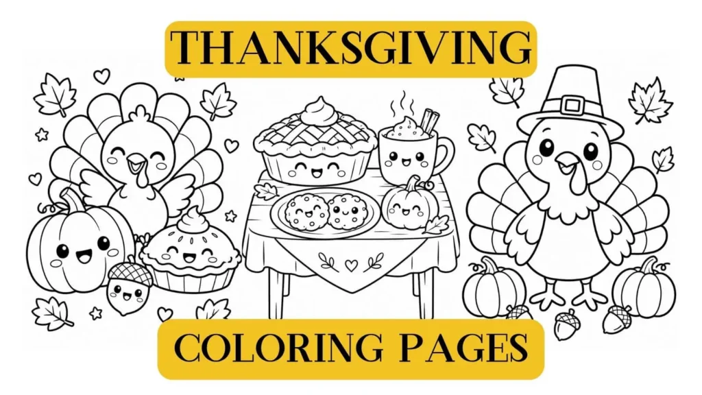 Cute Thanksgiving Coloring Pages