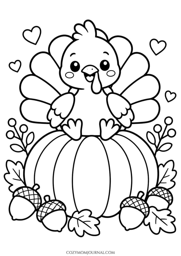 Cute Thanksgiving Coloring Pages