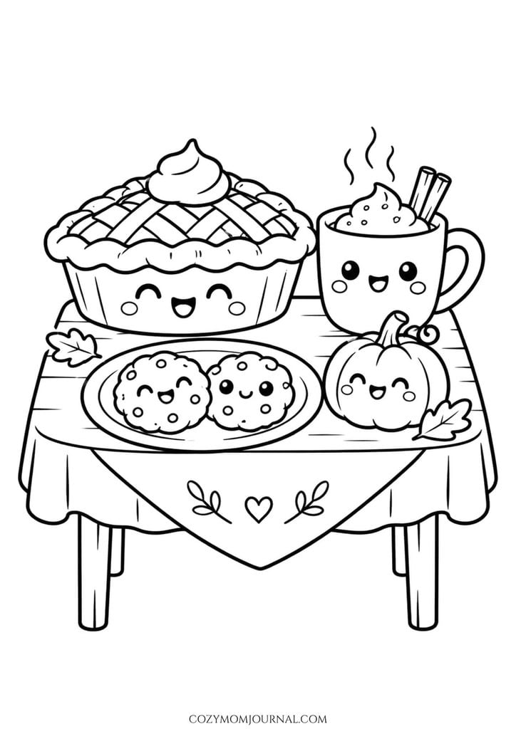 Cute Thanksgiving Coloring Pages