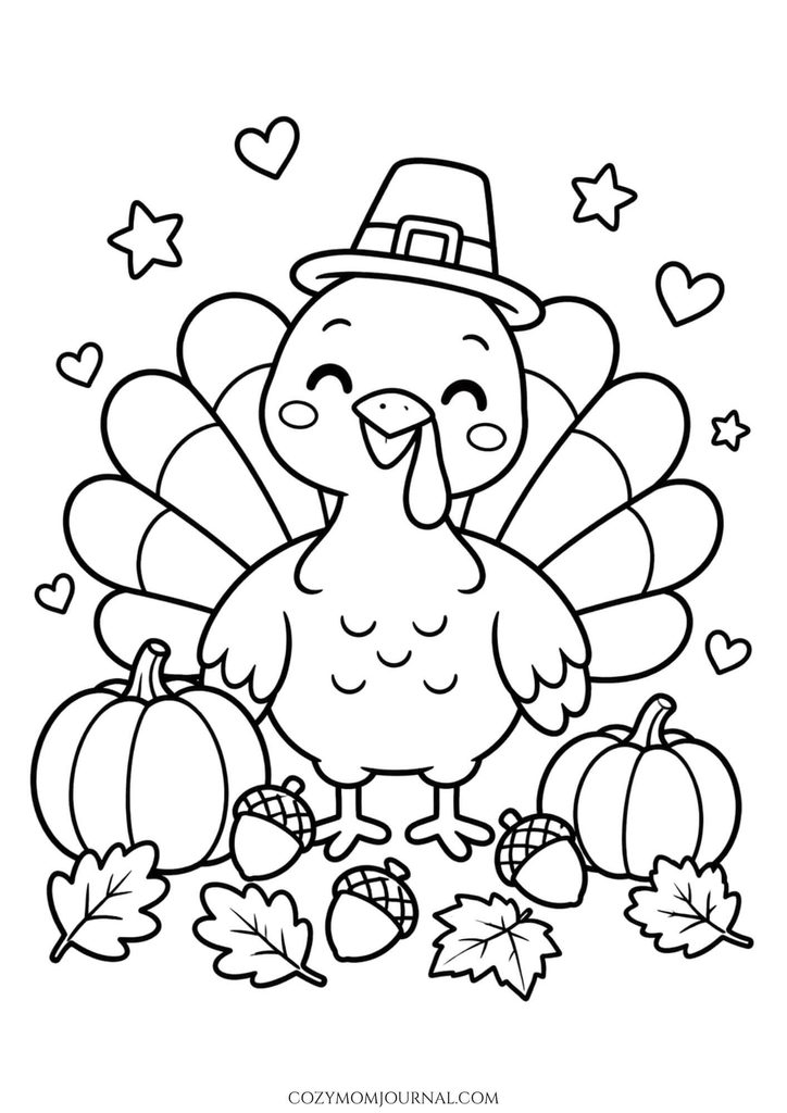 Cute Thanksgiving Coloring Pages