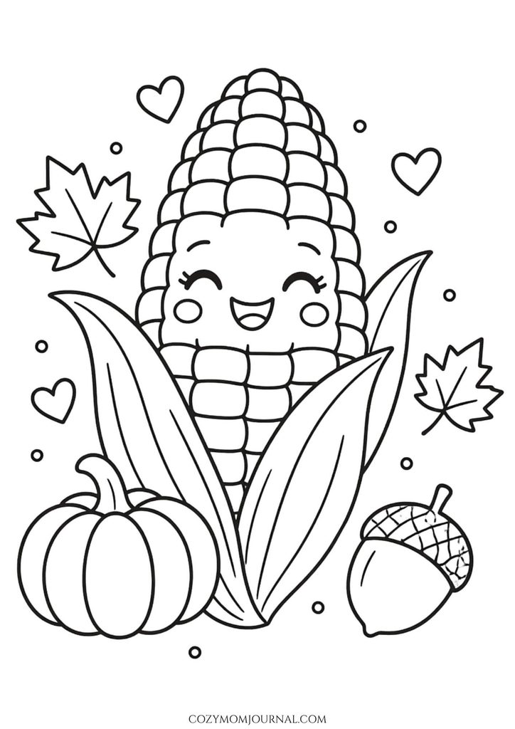 Cute Thanksgiving Coloring Pages