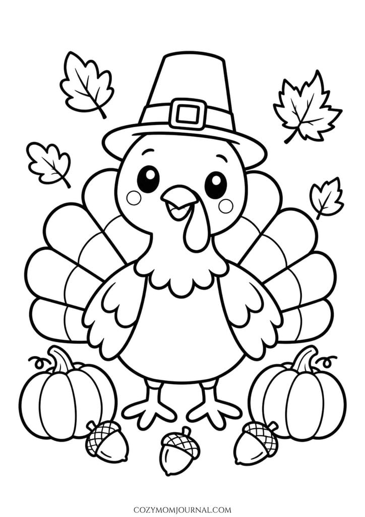 Cute Thanksgiving Coloring Pages