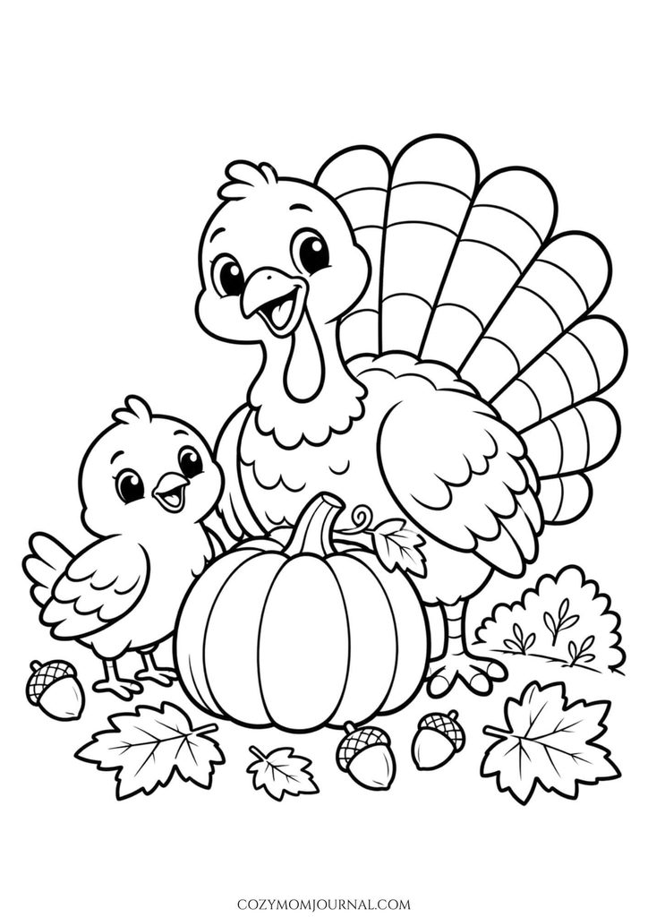 Cute Thanksgiving Coloring Pages